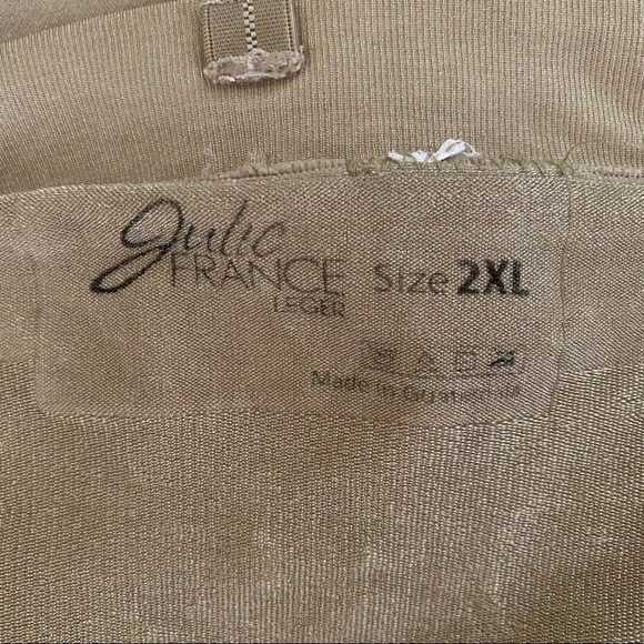 🟣 JULIE FRANCE Leger Collection High Waist Panty Shaper Nude 2X EUC - Picture 5 of 12